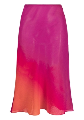 Louisa Ballou Bias gradient-effect midi skirt - Pink