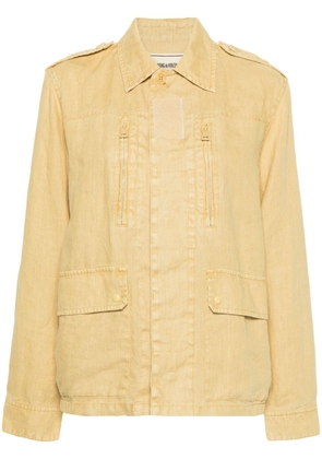 Zadig&Voltaire Wings-embroidered linen jacket - Neutrals