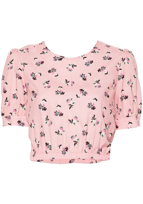 P.A.R.O.S.H. floral-print silk blouse - Pink