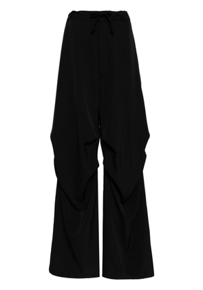 MM6 Maison Margiela drawstring-waist draped trousers - Black