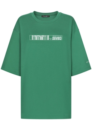 Dolce & Gabbana DGVIB3 DGVIB3-print cotton T-shirt - Green