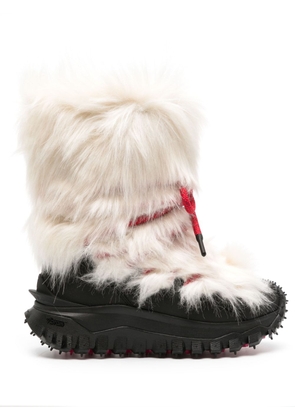 Moncler Grenoble faux-fur lace-up boots - Neutrals