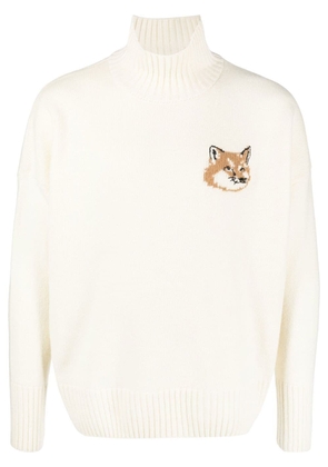 Maison Kitsuné Fox Head wool jumper - Neutrals