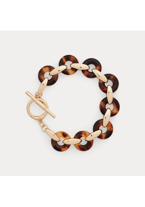 Gold-Tone Tortoiseshell Flex Bracelet