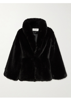 SAINT LAURENT - Faux Fur Coat - Men - Black - IT 50