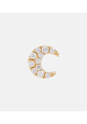 Maria Tash Moon 18kt gold and diamond single earring