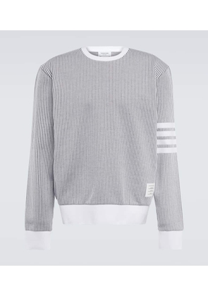 Thom Browne 4-Bar cotton seersucker sweatshirt