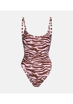 The Attico Zebra-printed swimsuit