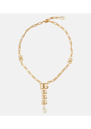 Dolce&Gabbana DG faux pearl pendant necklace