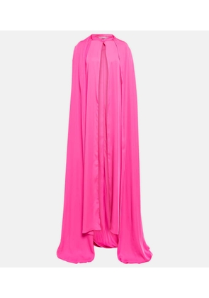 Safiyaa Draped chiffon cape gown