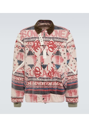 Sacai Printed patchwork cotton jacket
