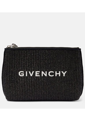 Givenchy Logo raffia clutch