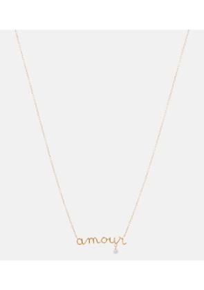 Persée Around the Words 18kt gold necklace with diamond