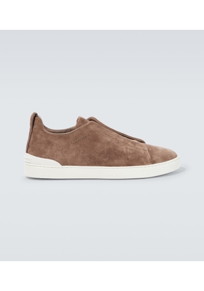 Zegna Triple Stitch suede sneakers