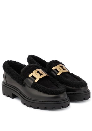 Tod's Kate shearling and leather loafers