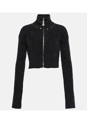 Alessandra Rich Embellished wool-blend sweater