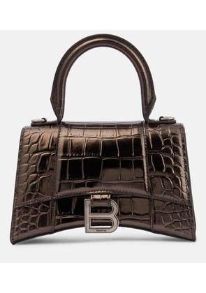 Balenciaga Hourglass XS croc-effect leather tote bag
