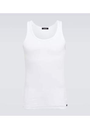 Tom Ford Ribbed-knit cotton-blend tank top