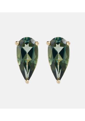 Suzanne Kalan Ayda 14kt gold stud earrings with topaz