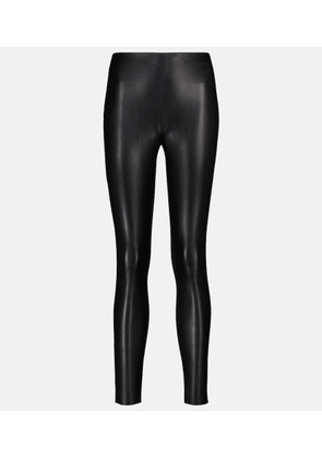 Wolford Jo faux leather and jersey leggings