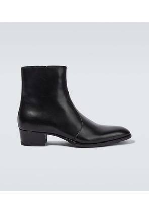 Saint Laurent Wyatt leather ankle boots