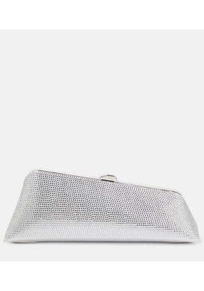 The Attico Long Night embellished leather clutch