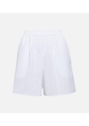 The Row Gunther high-rise cotton shorts