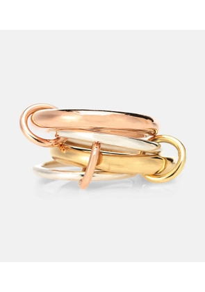 Spinelli Kilcollin Cici Rose 18kt gold and sterling silver linked rings