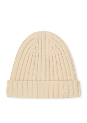 AERON Wool-Cashmere Ribbed Muse Beanie