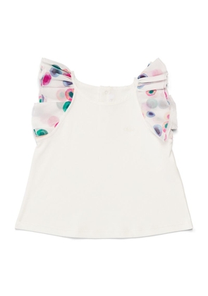 Chloé Kids Polka-Dot Print Ruffle T-Shirt (6-18 Months)