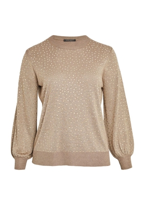 Marina Rinaldi Crystal-Embellished Sweatshirt