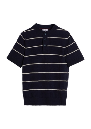 Brunello Cucinelli Kids Knitted Henley T-Shirt (4-12+ Years)