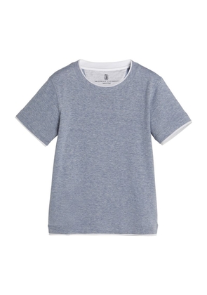 Brunello Cucinelli Kids Linen-Cotton Layered T-Shirt (4-12+ Years)