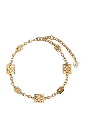 Burberry Gold-Plated Rose Necklace