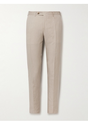 Canali - Kei Slim-Fit Tapered Linen and Silk-Blend Suit Trousers - Men - Neutrals - IT 46