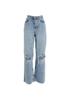 AllSaints Distressed Wendel High-Rise Wide-Leg Jeans