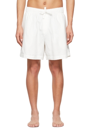 Tekla White Flannel Pyjama Shorts