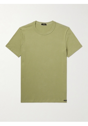 TOM FORD - Slim-Fit Stretch-Cotton Jersey T-Shirt - Men - Green - S