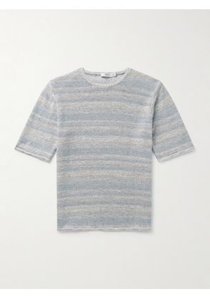 Inis Meáin - Striped Linen T-Shirt - Men - Blue - S