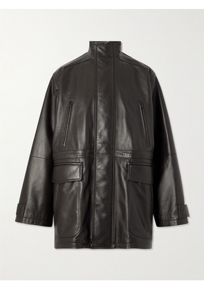 Balenciaga - Oversized Padded Leather Jacket - Men - Brown - 1