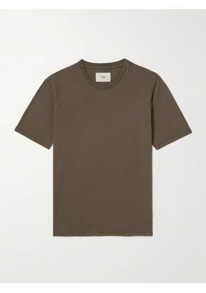 Folk - Garment-Dyed Cotton-Jersey T-Shirt - Men - Brown - 1