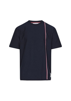 Short-sleeved T-shirt with striped band