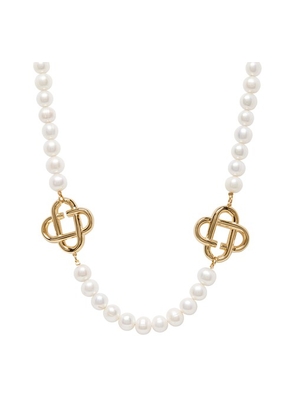 Medium pearl logo necklace