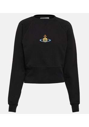 Vivienne Westwood Logo cropped cotton sweatshirt