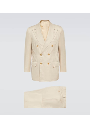 Kiton Double-breasted cotton suit