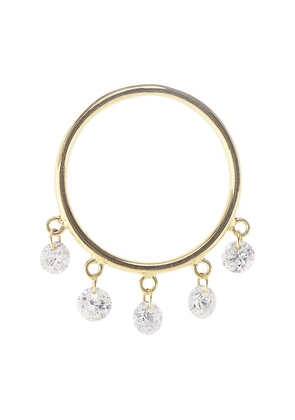 Single earring Bohème mini 5 diamonds