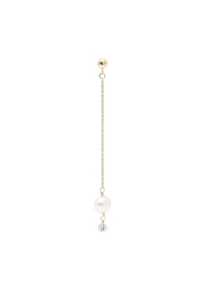 Single earring Perlée chain 1 diamond