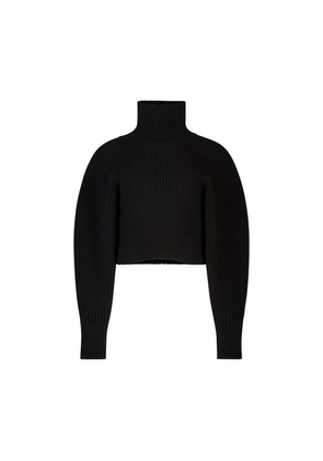 Big ribbed cropped sweater