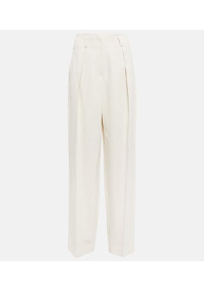 Brunello Cucinelli Linen-blend wide-leg pants