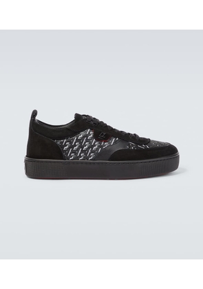 Christian Louboutin Happyrui suede-trimmed sneakers